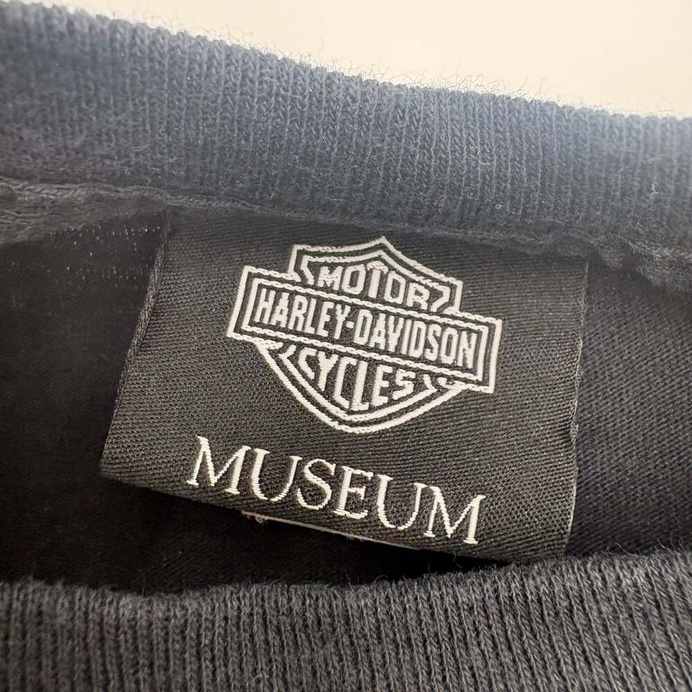 Harley-Davidson Museum Long Sleeve T-Shirt Size M Black 1903 Motorcycle - Picture 5 of 9